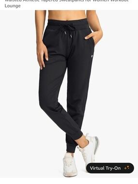 Women's G Gradual Black Performance Joggers with Drawstring Waist M